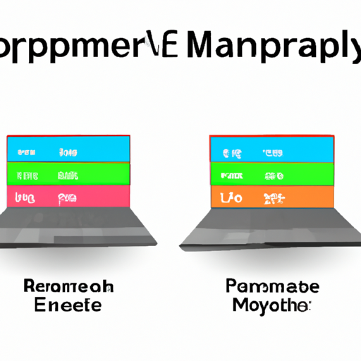 A graph showing performance benchmarks comparing old and new memory modules in a laptop
