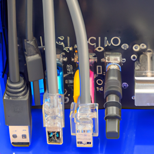 Various cables connected to the motherboard showcasing the usb 3.2 and m.2 connectors